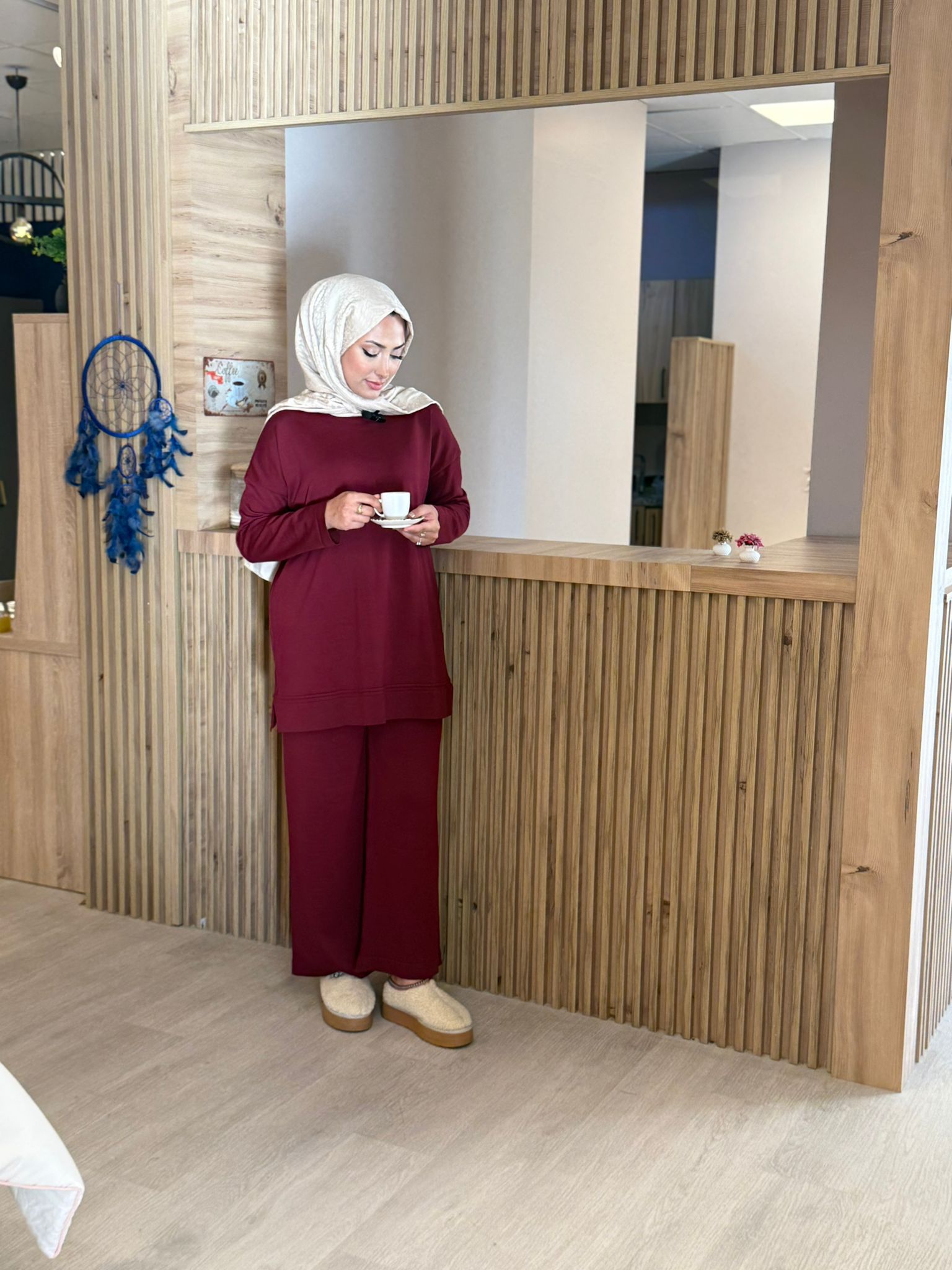 MY MAGAZİN 25005 TRİKO TAKIM BORDO