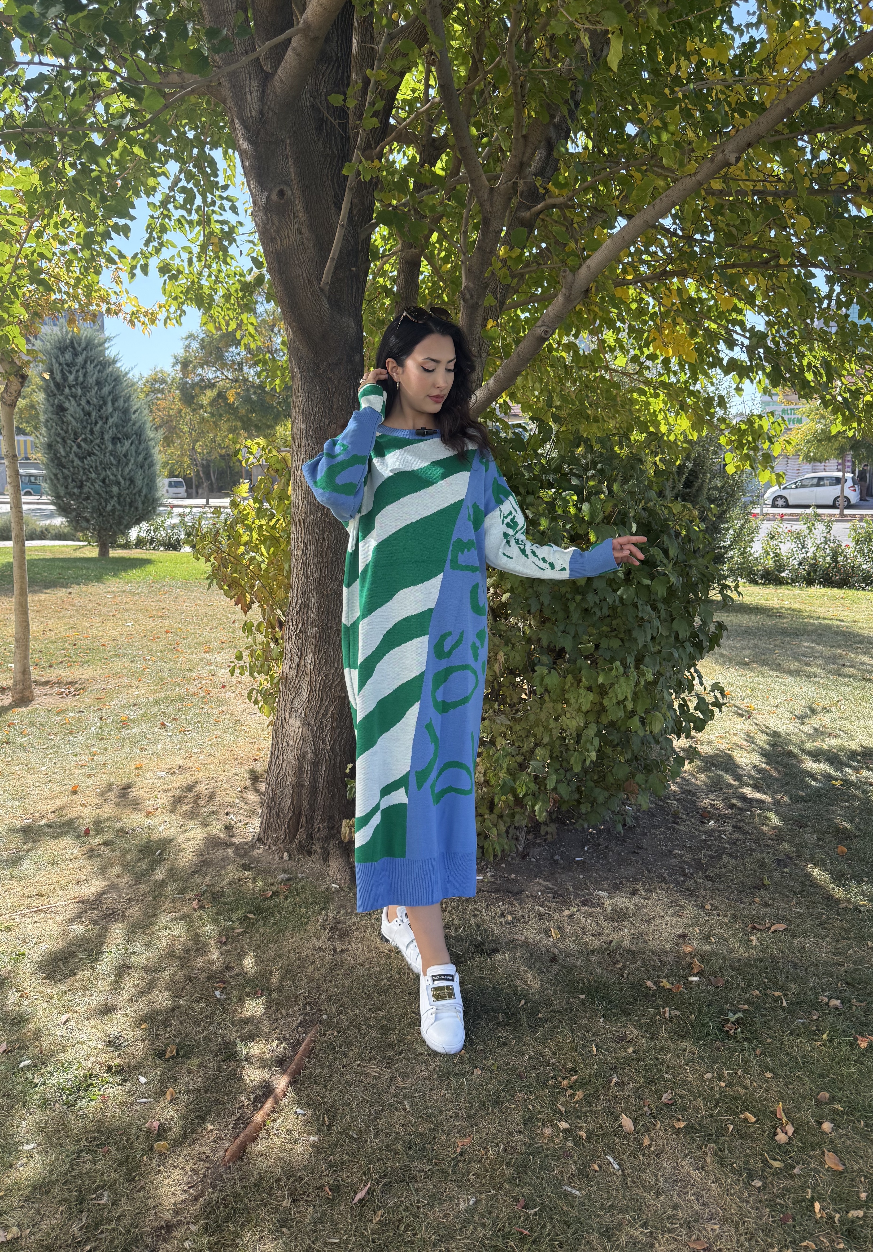 SEE MORE TRİKO ELBİSE MAVİ