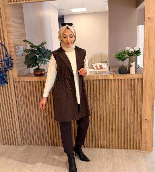 2K GİYİM R24590 KADİFE YELEK