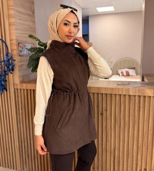 2K GİYİM R24504 KADİFE YELEK