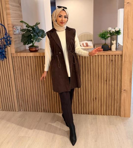 2K GİYİM R24590 KADİFE YELEK